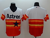 Houston Astros Customized Men's Mitchell And Ness 1980 White Orange Flexbase Collection Stitched Baseball Jersey,baseball caps,new era cap wholesale,wholesale hats
